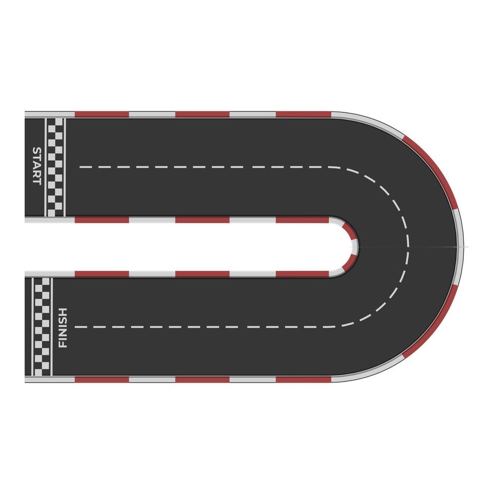 vecteur de dessin animé d'icône de piste de course d'imola. circuit automobile