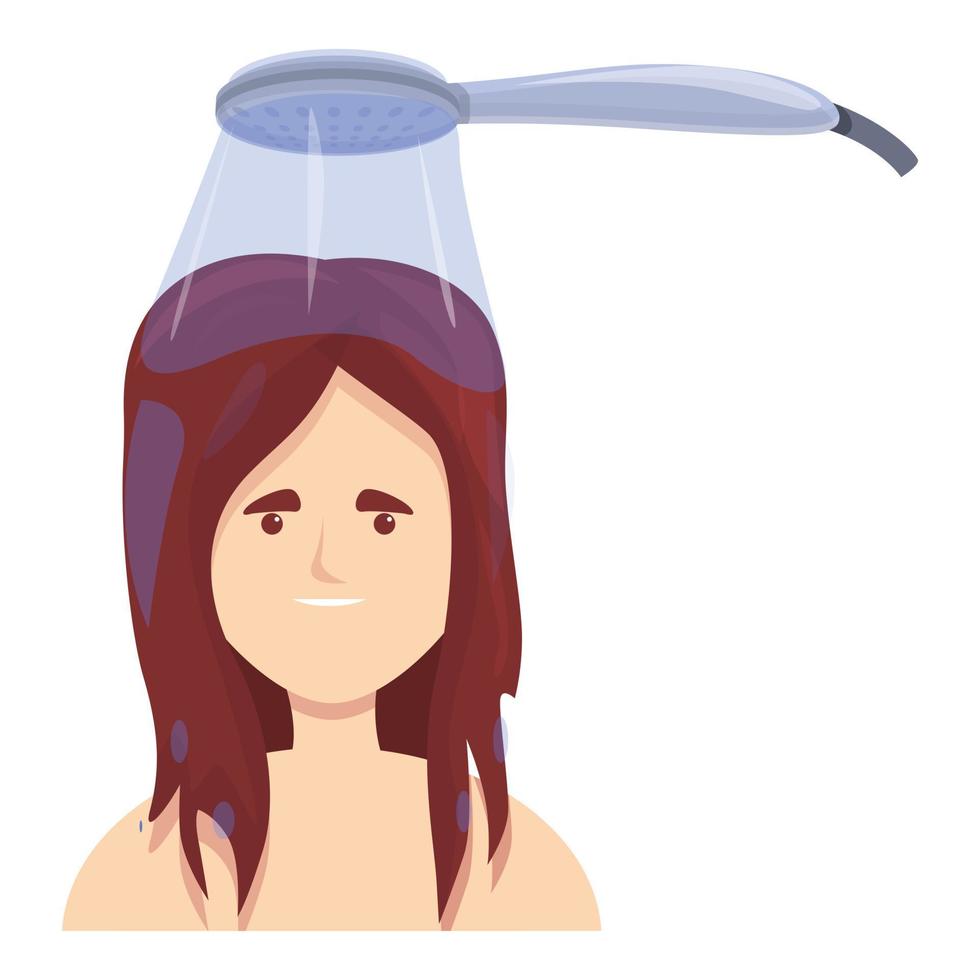 vecteur de dessin animé d'icône de douche de tête. eau de la salle de bain