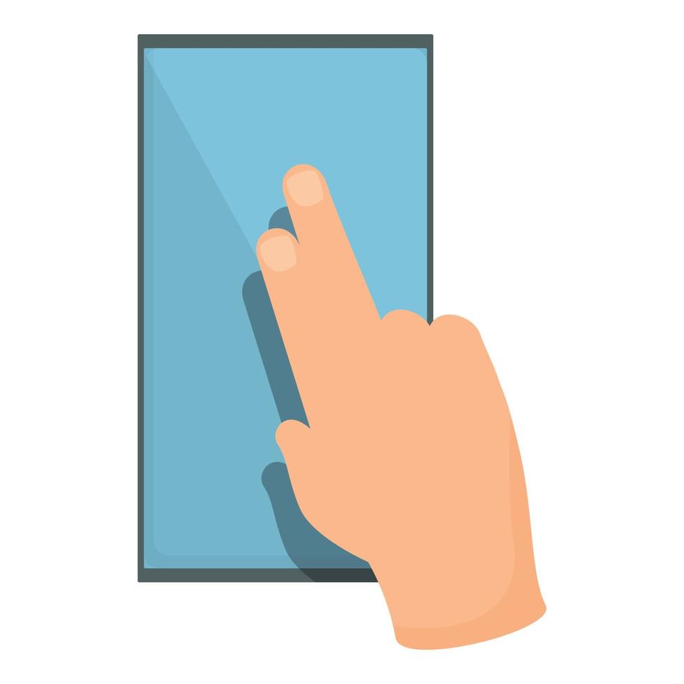vecteur de dessin animé d'icône de mouvement de téléphone de doigt. écran de smartphone