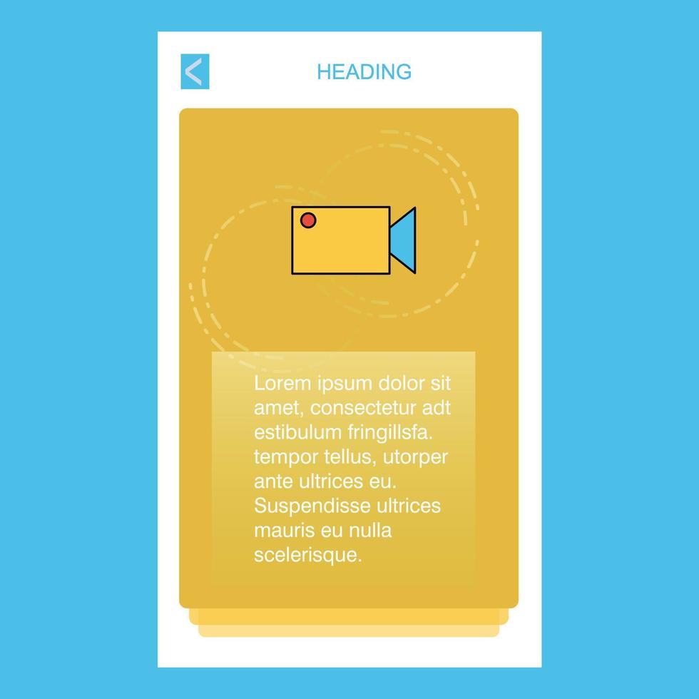 vecteur de conception de conception de bannière verticale mobile camcoder