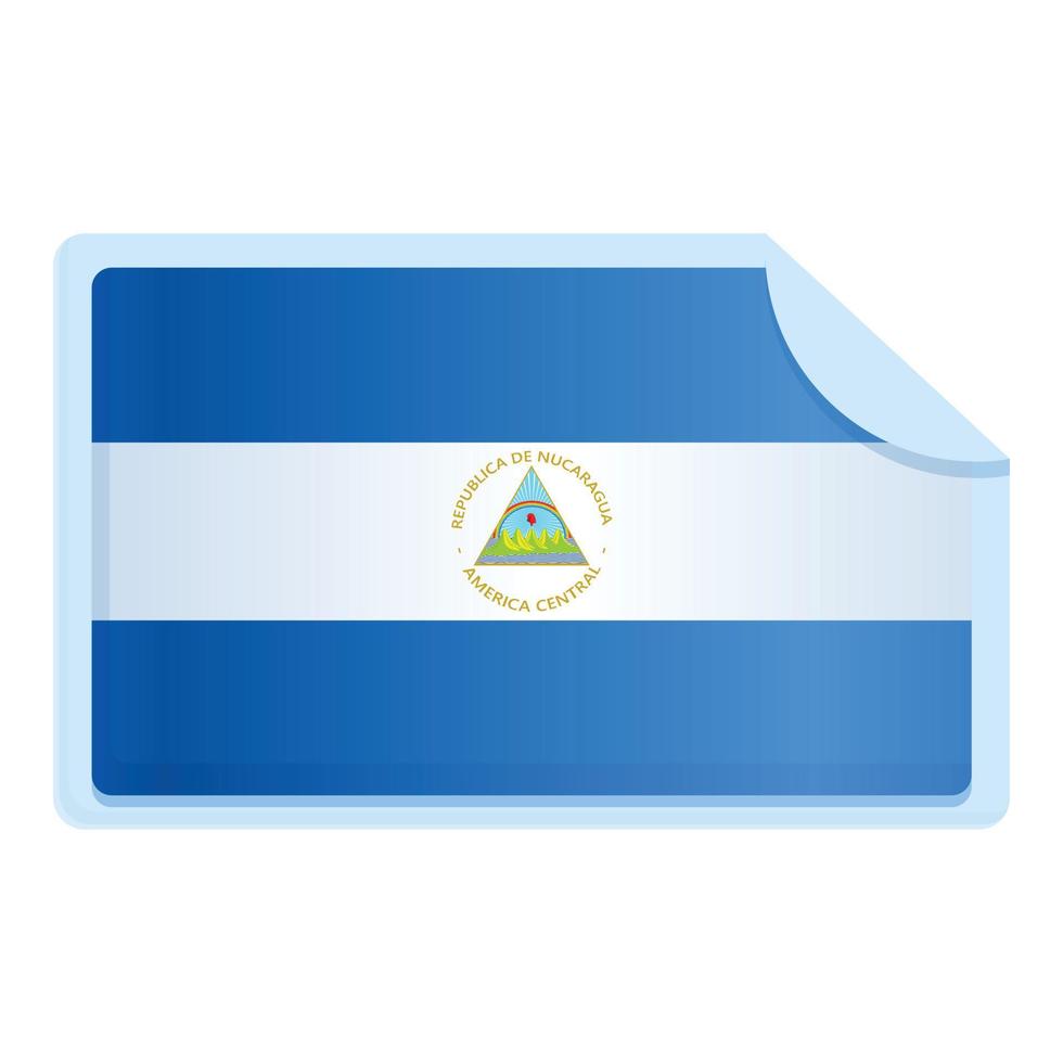 vecteur de dessin animé d'icône d'indépendance du nicaragua. Jour du drapeau