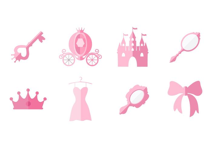 Gratuit Rose Flat Element Collection Princesse Vector