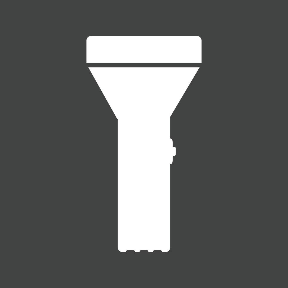 icône inversée de glyphe de lampe de poche vecteur