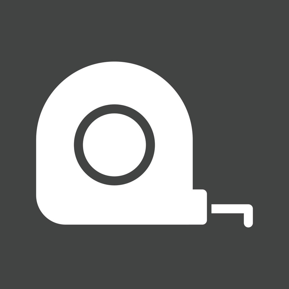 icône inversée de glyphe de bande de mesure vecteur
