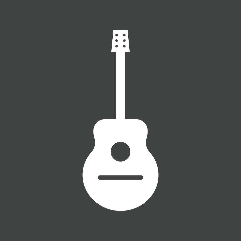 icône inversée de glyphe de guitare vecteur