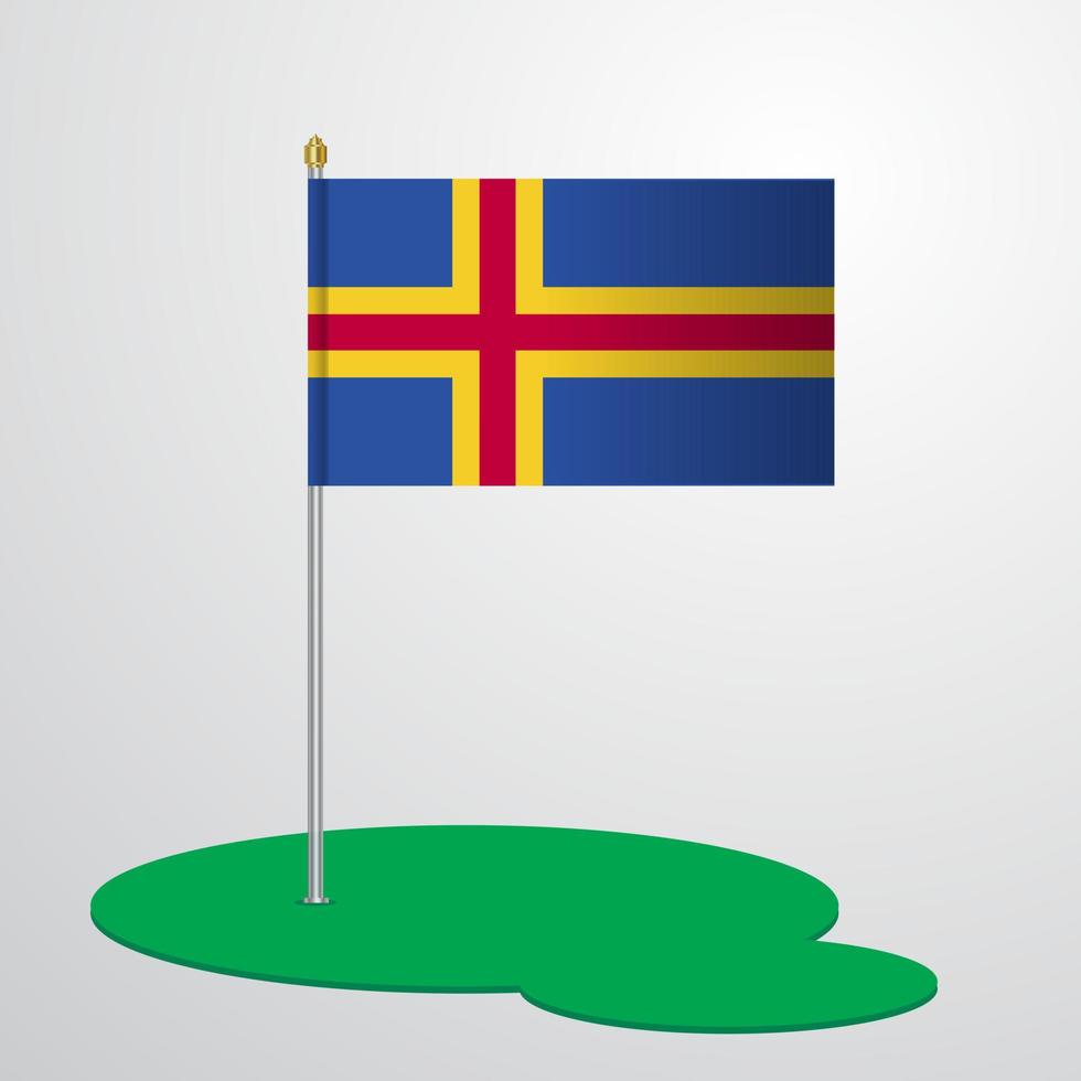 mât de drapeau aland vecteur