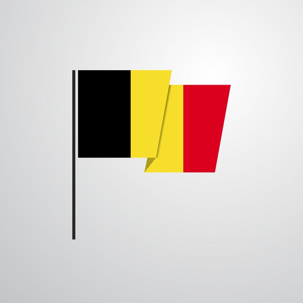 belgique agitant le drapeau vecteur de conception