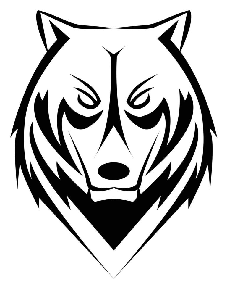 illustration de visage de loup vecteur