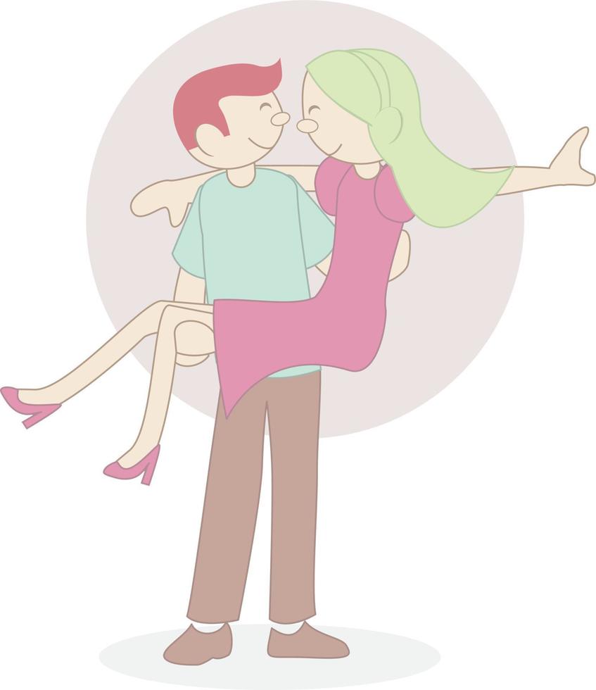 couple heureux activité illustration vecteur