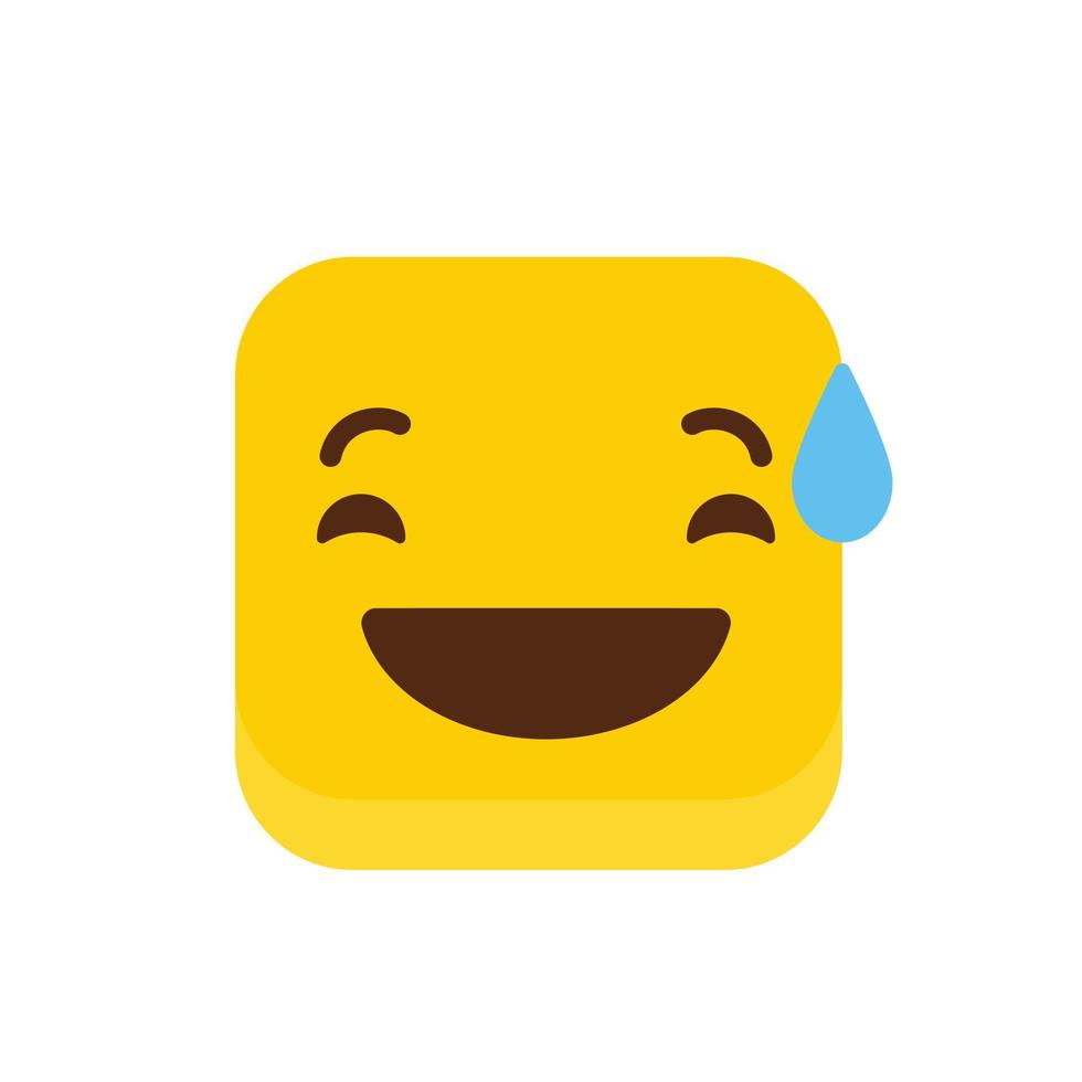 vecteur de conception d'icône emoji riant