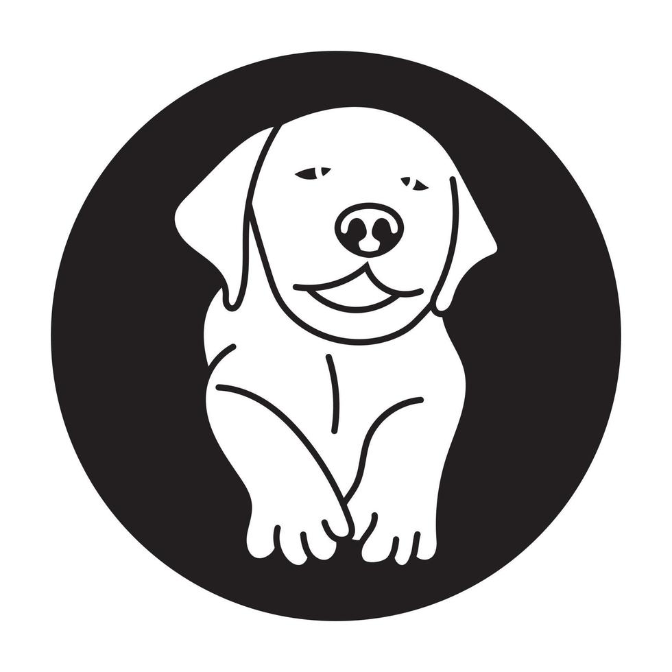 animal chiot chien ou chiots icône plate pour les applications ou les sites Web vecteur