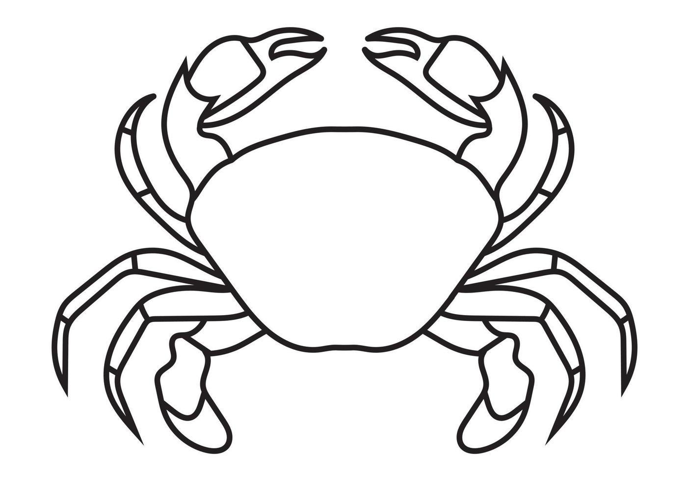 icône d'art de ligne de mer de crabe pour les applications ou le site Web vecteur