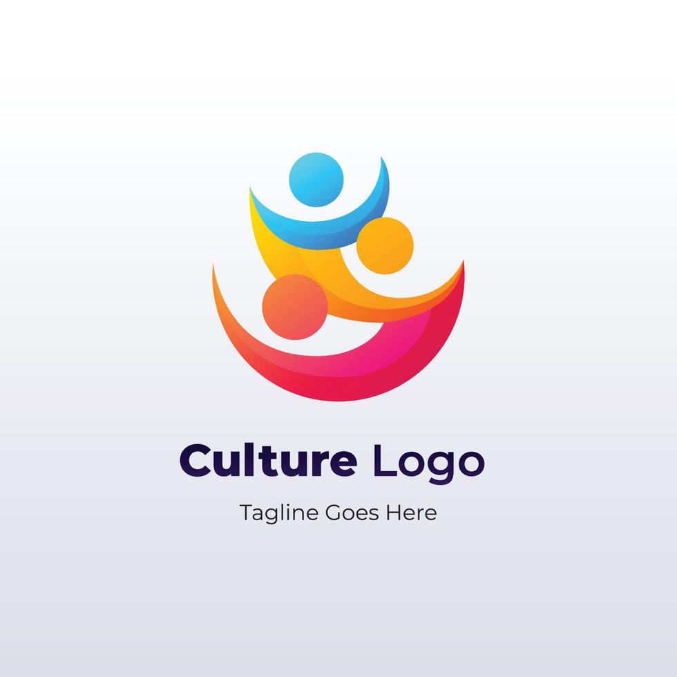 création de modèle de logo de culture dégradée vecteur