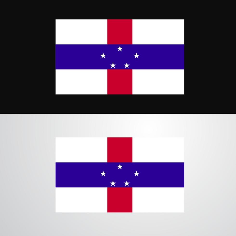 conception de bannière de drapeau des antilles néerlandaises vecteur