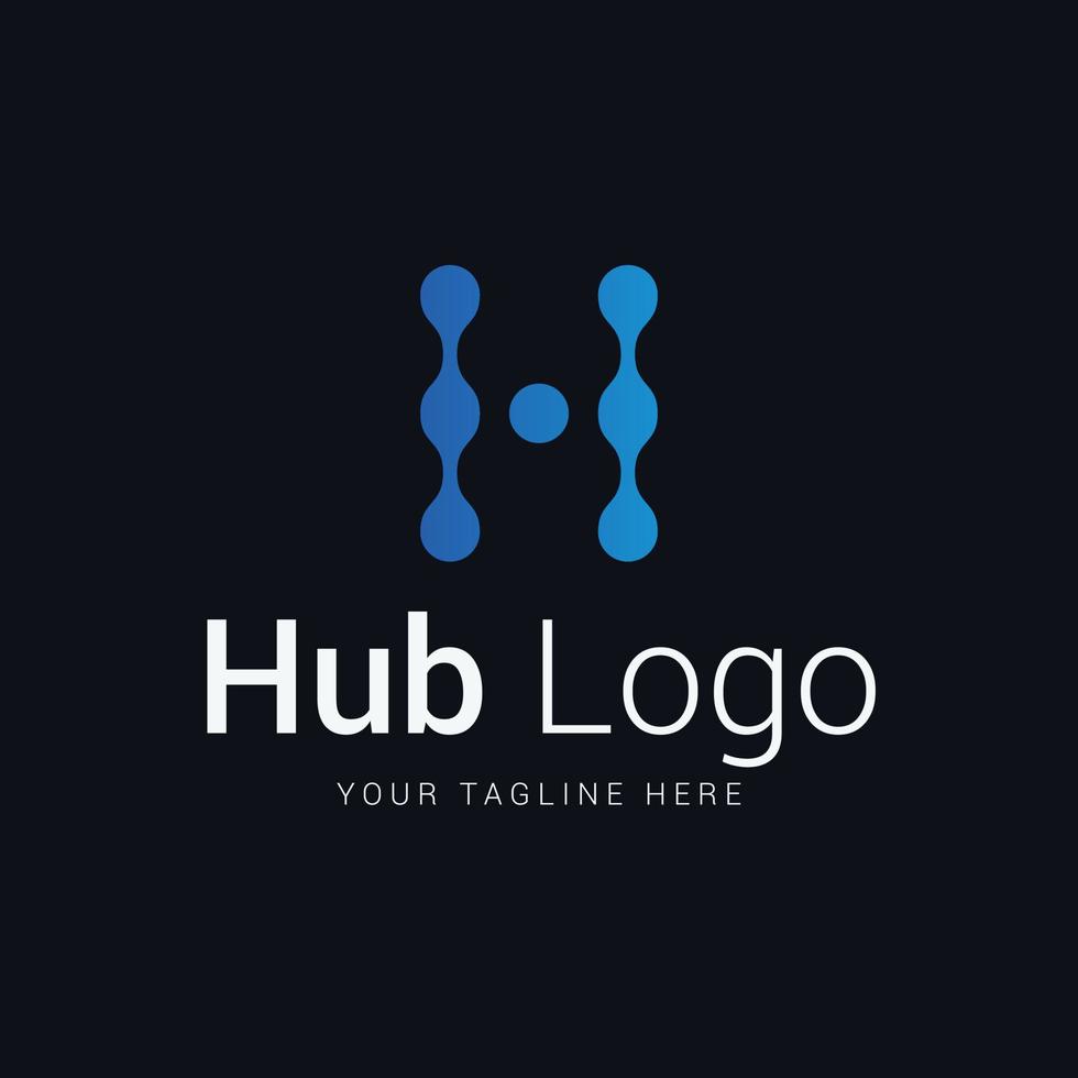 vecteur de modèle de conception de logo hub