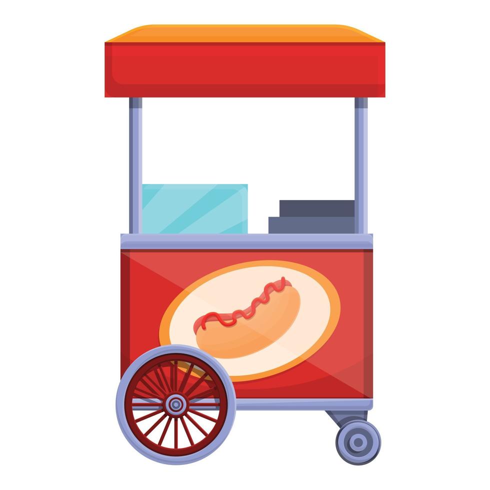 icône de collation de rue de hot-dog, style cartoon vecteur