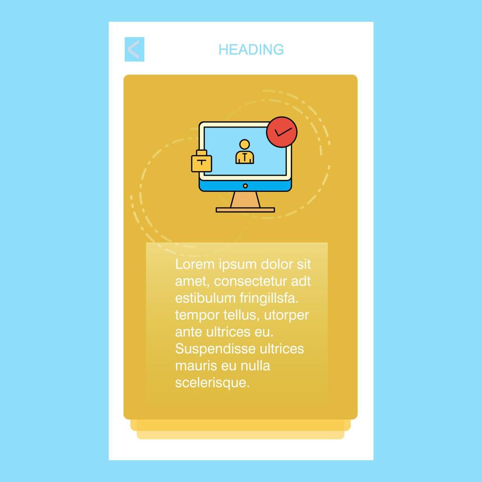avatar sur moniteur mobile conception de bannière verticale vecteur de conception