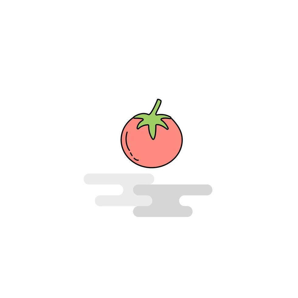 vecteur d'icône de tomate plate