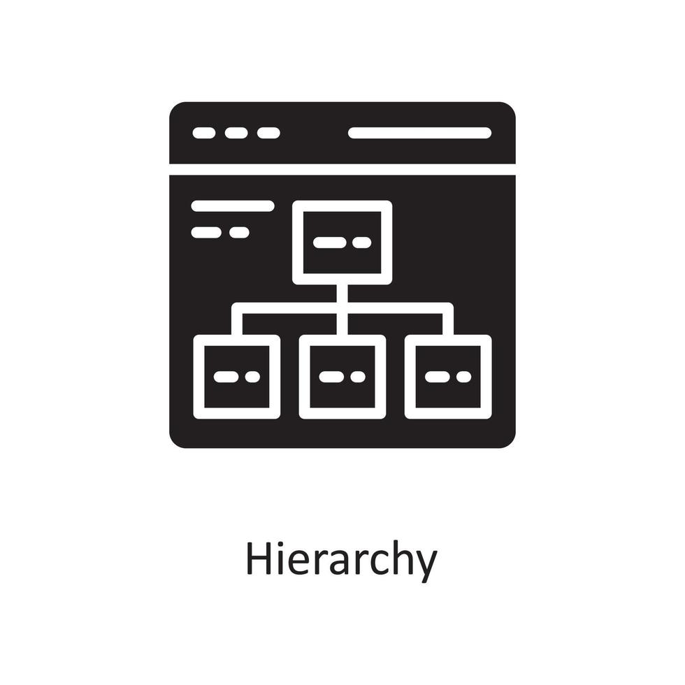 illustration de conception d'icône solide de vecteur de hiérarchie. symbole de cloud computing sur fond blanc fichier eps 10