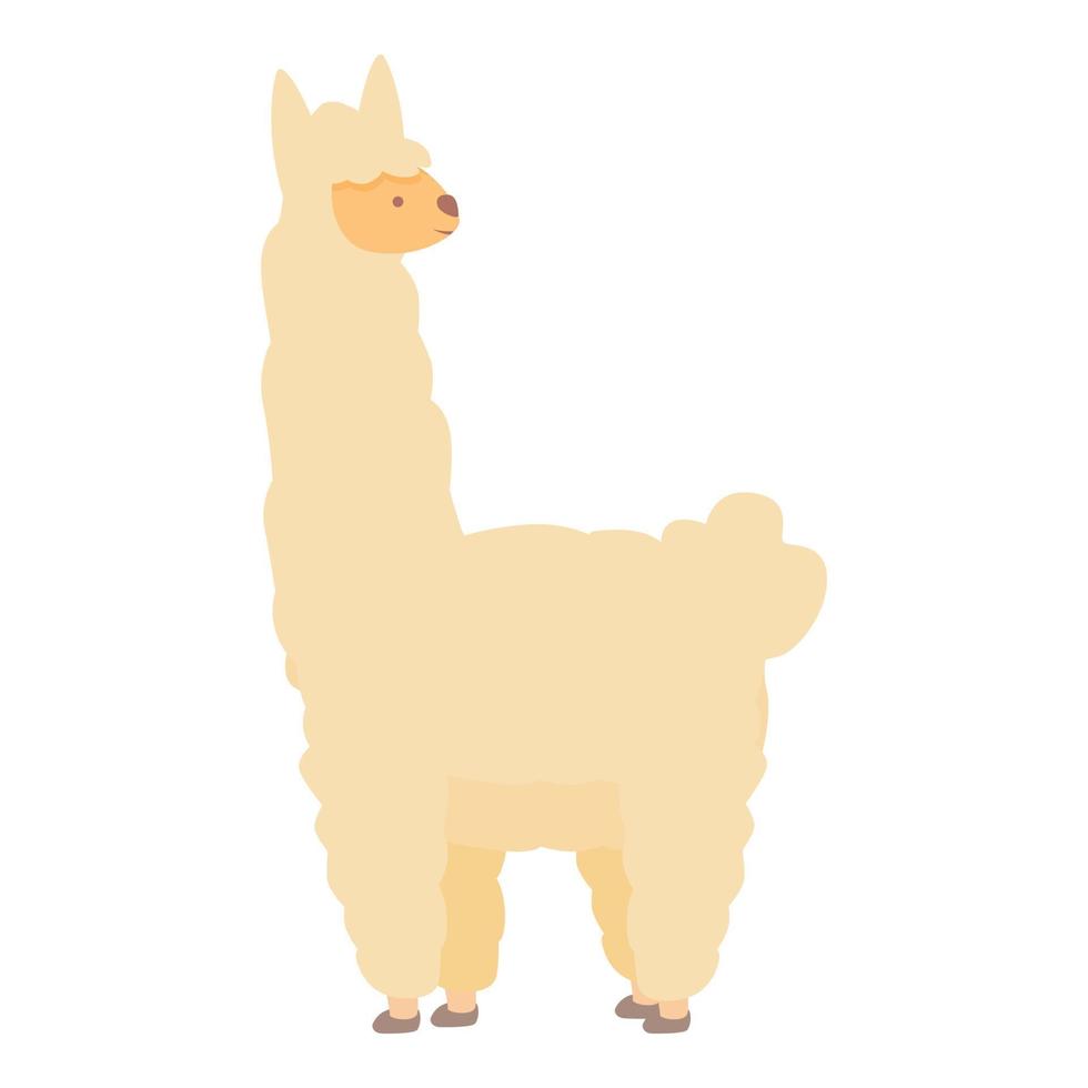 vecteur de dessin animé icône animal lama. sabot du visage