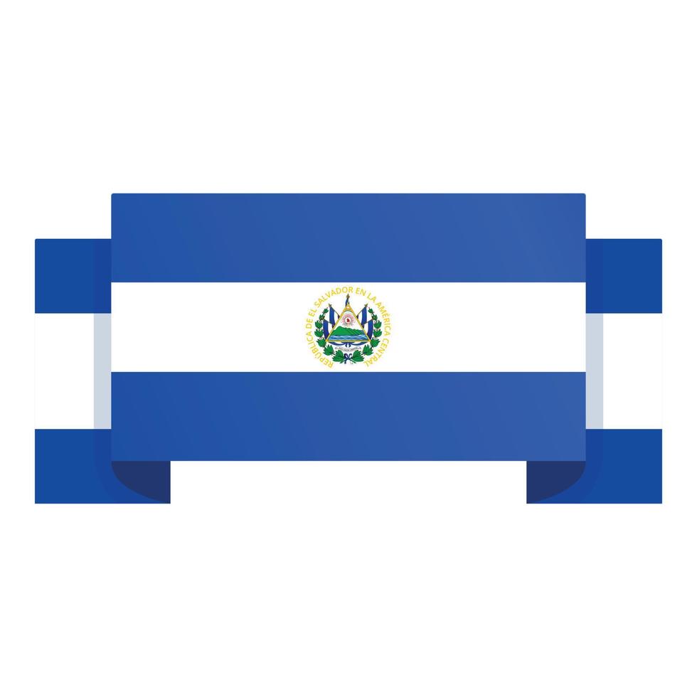 vecteur de dessin animé icône écharpe el salvador. Jour du drapeau