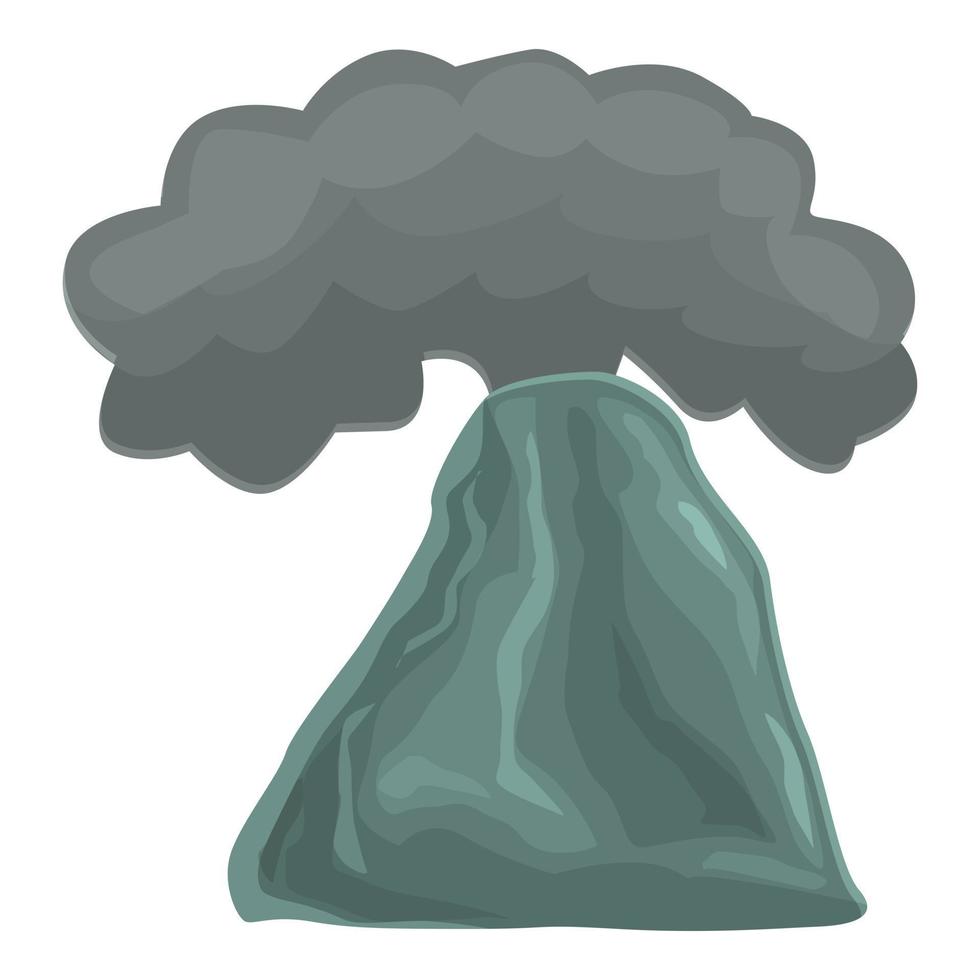 vecteur de dessin animé d'icône de risque de volcan. éruption volcanique
