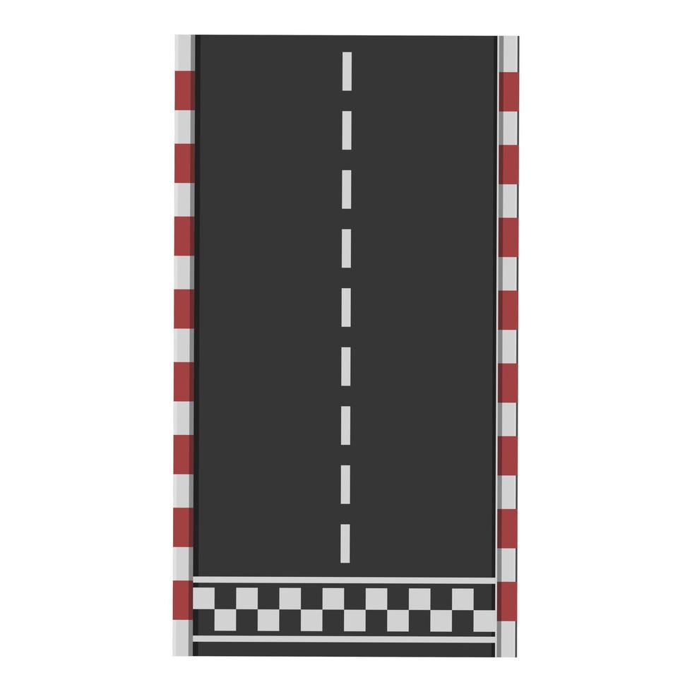 vecteur de dessin animé d'icône de piste de course de voiture