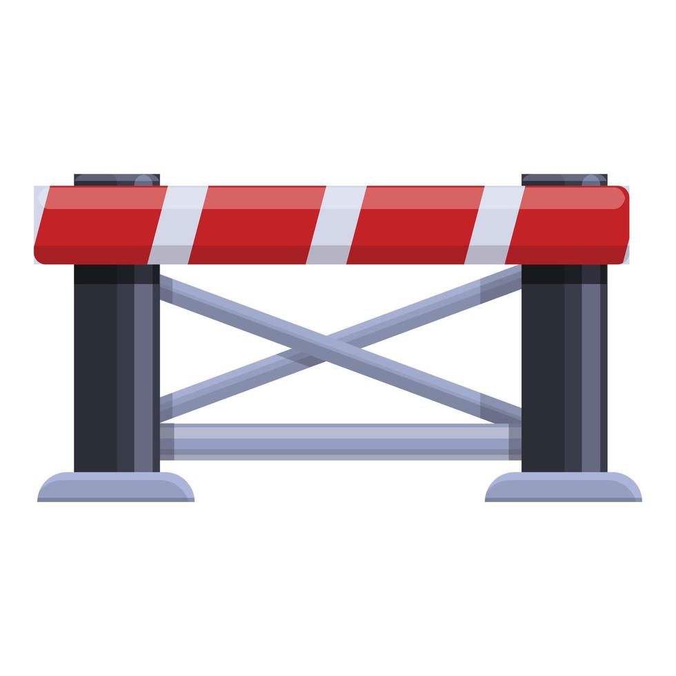 icône de porte de barrière de chemin de fer, style cartoon vecteur