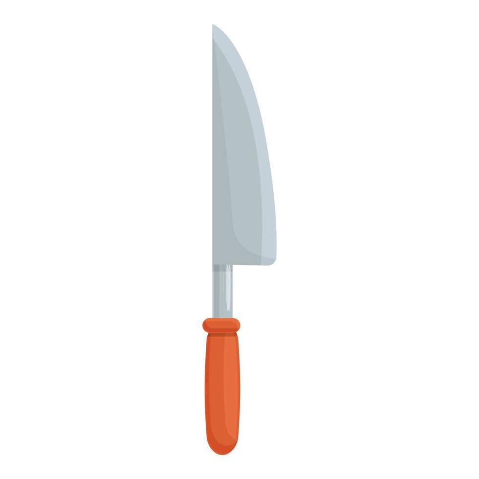 icône de couteau à viande grill, dessin animé et style plat vecteur