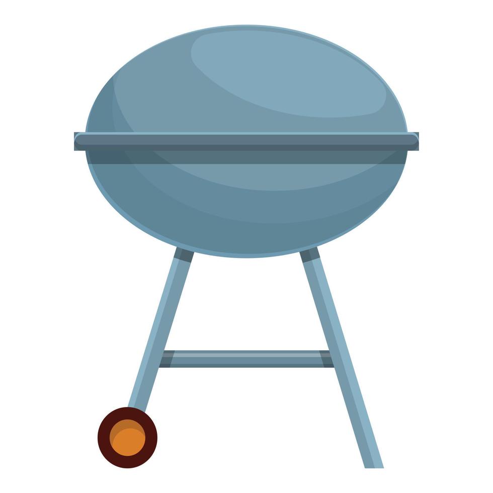 icône de barbecue de camping, style cartoon vecteur