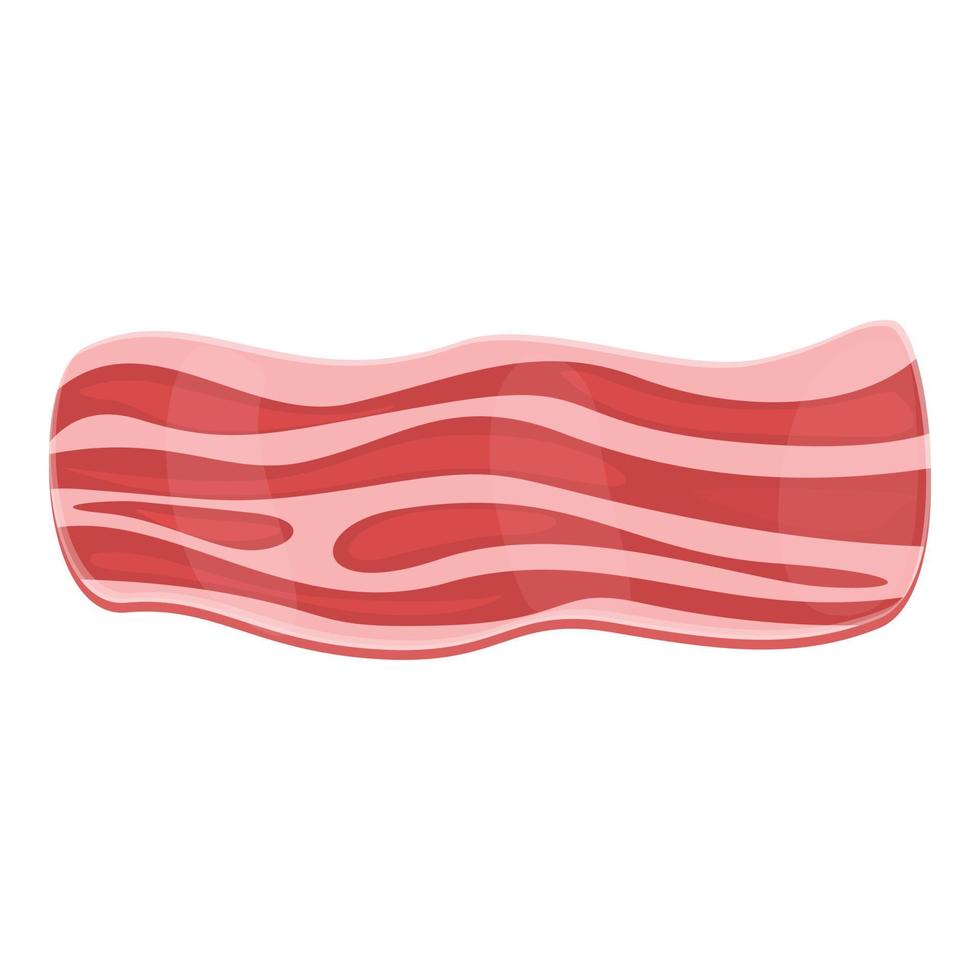 icône fraîche de bacon, style cartoon vecteur