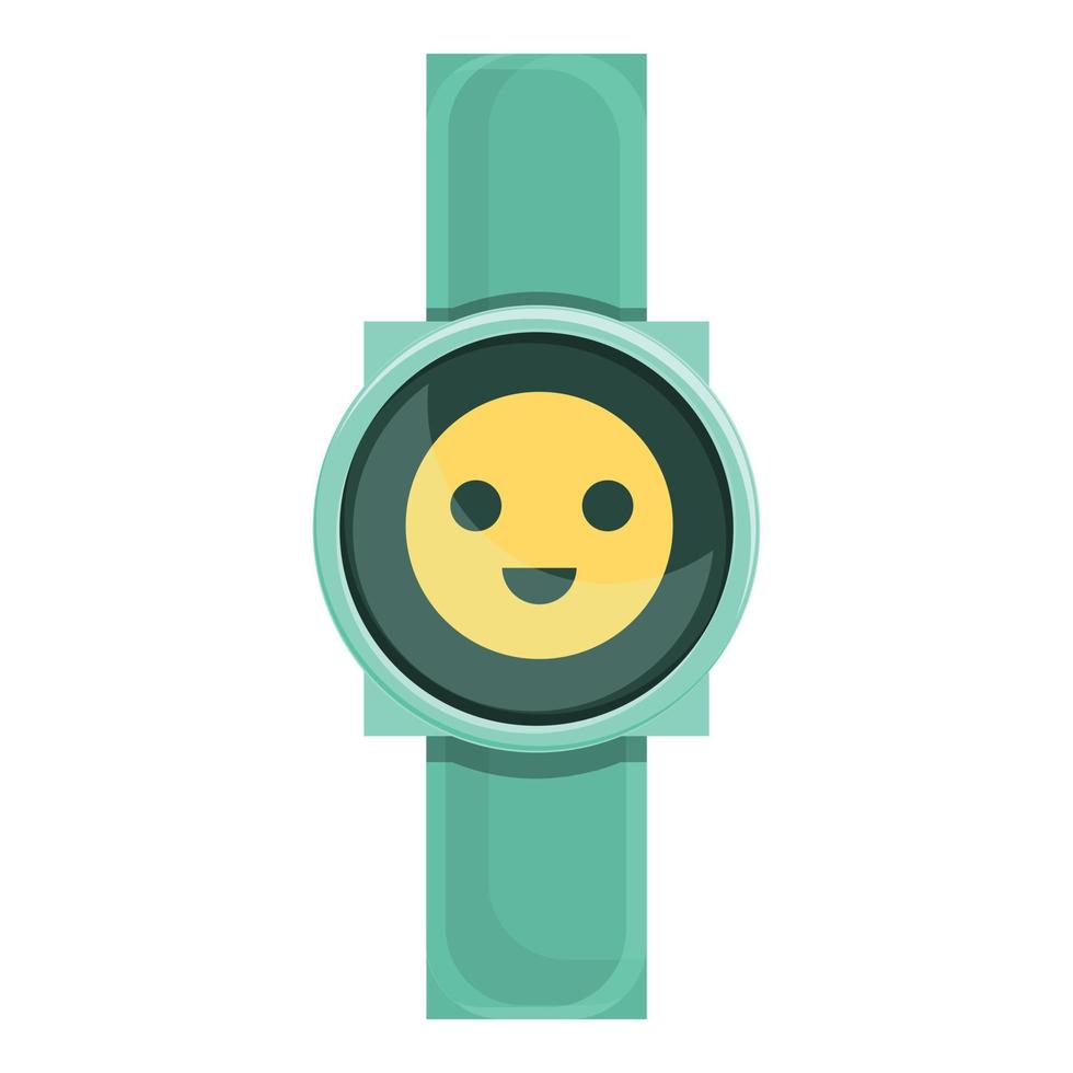 icône de montre intelligente emoji enfant, style dessin animé vecteur