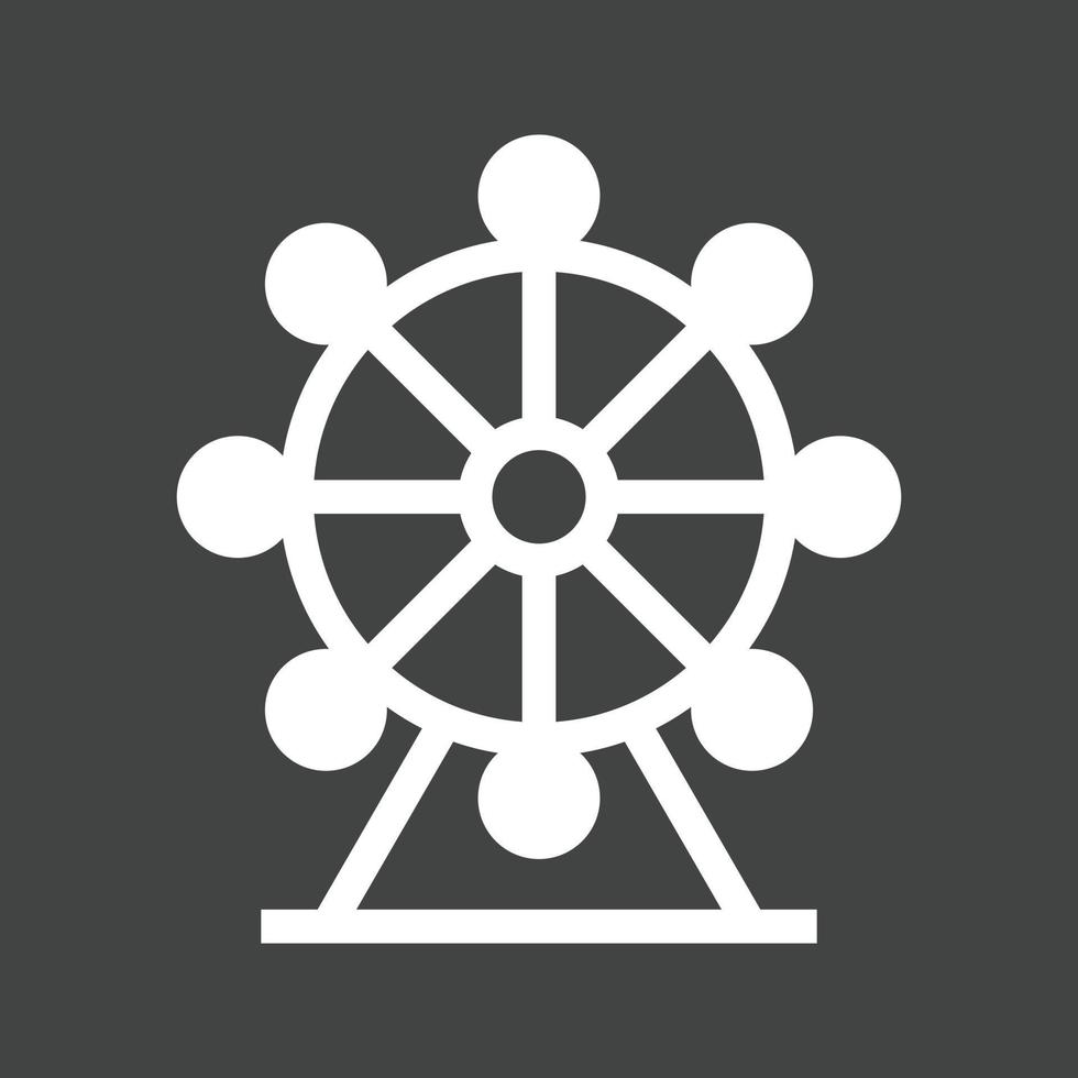 icône inversée de glyphe de grande roue vecteur