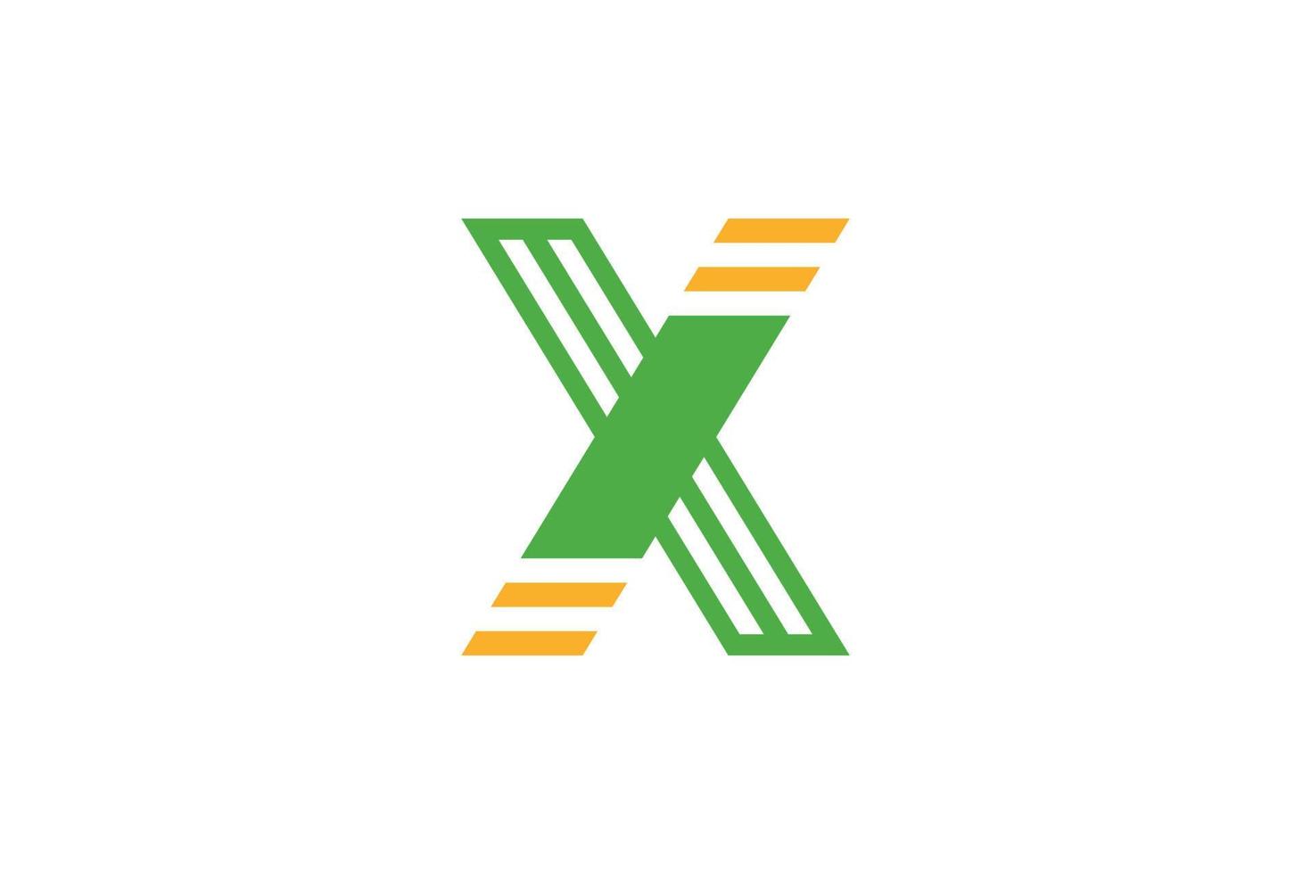 modèle de logo lettre x design plat vecteur