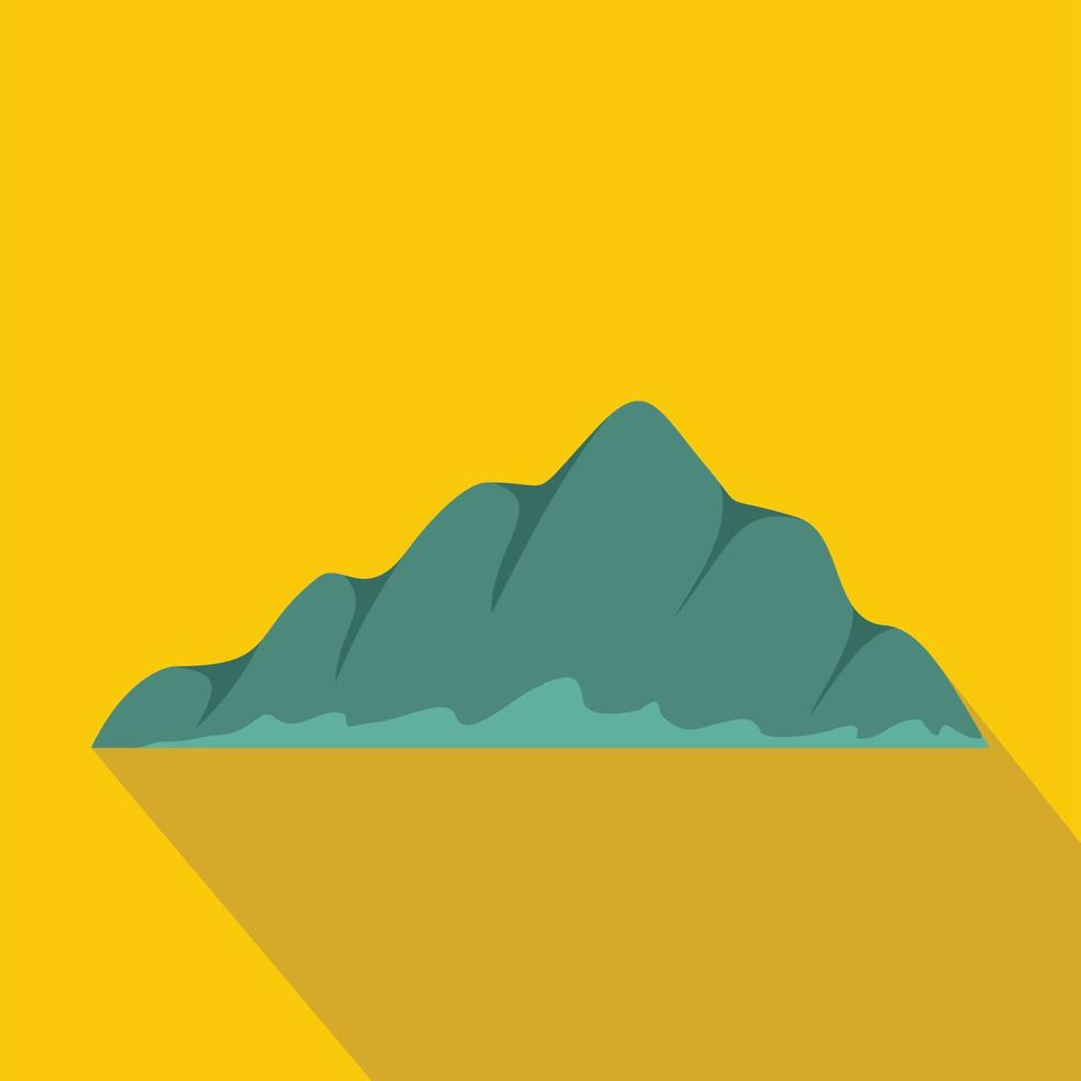 icône de paysage de montagne, style plat. vecteur