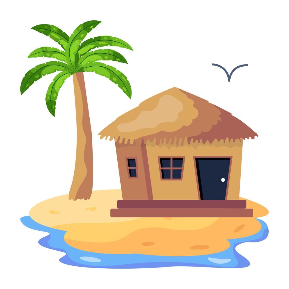 regardez cette belle illustration d'île tropicale vecteur