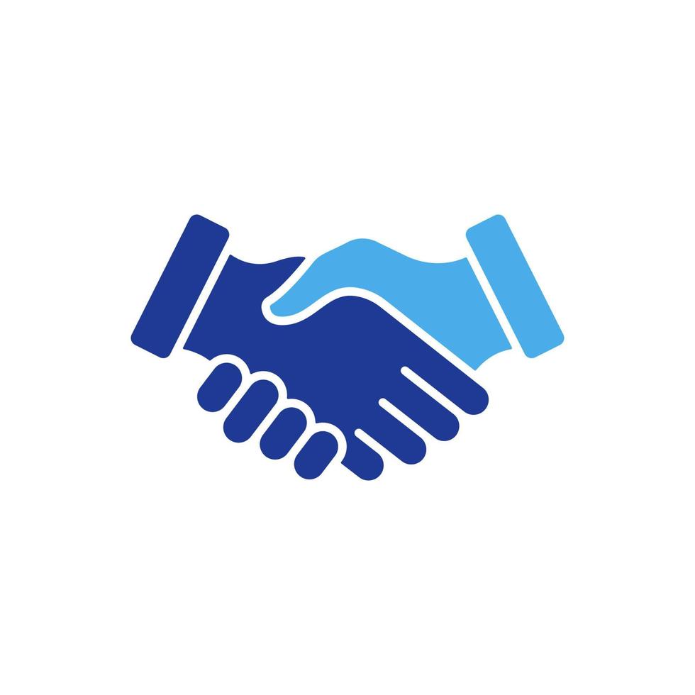 icône de silhouette professionnelle de partenariat de poignée de main. pictogramme de couleur de poignée de main. icône de réunion de financement de l'accord de l'équipe de coopération. illustration vectorielle isolée. vecteur