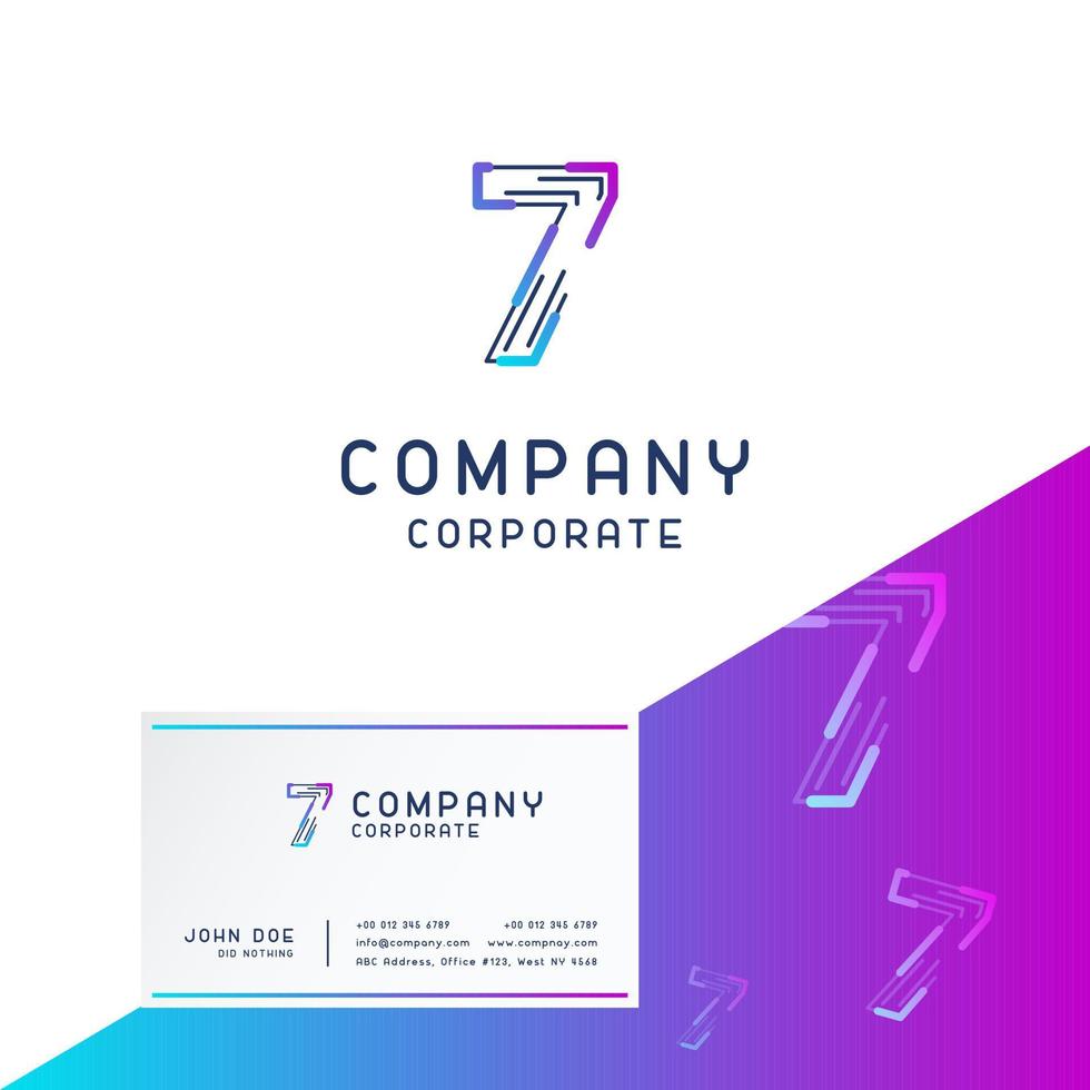 7 vecteur de conception de logo d'entreprise