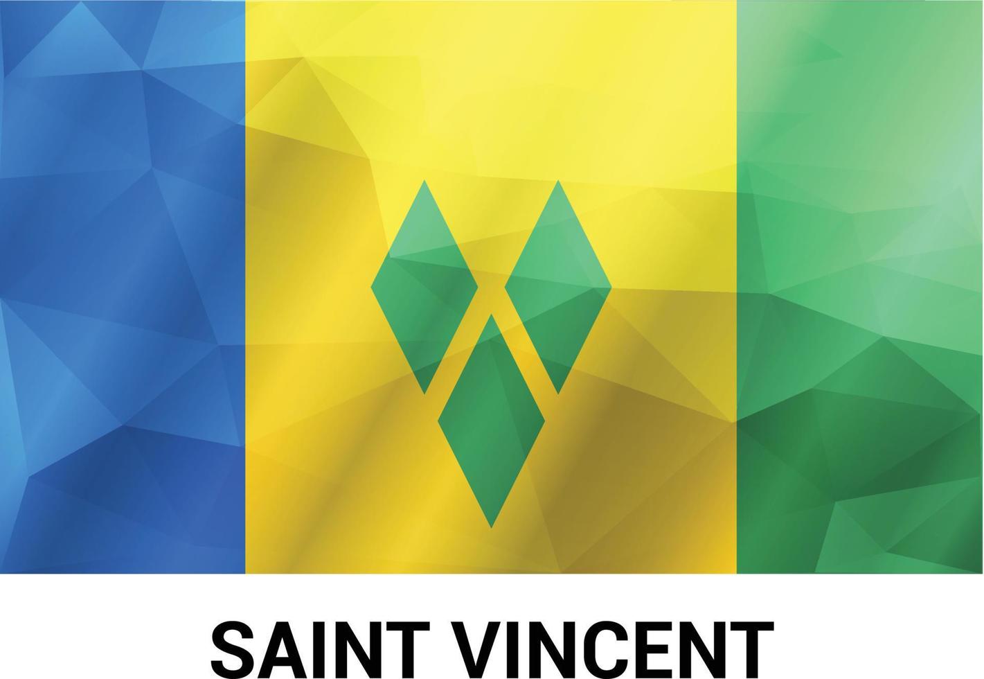 vecteur de conception de drapeaux de saint vincent