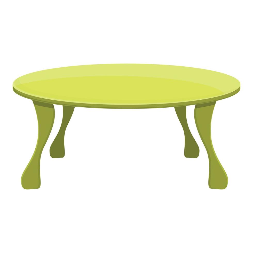 icône de table de couleur verte, style cartoon vecteur