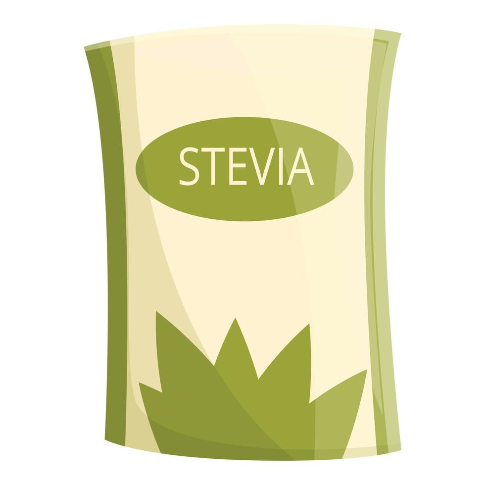 vecteur de dessin animé icône eco stevia pack. nourriture végétalienne