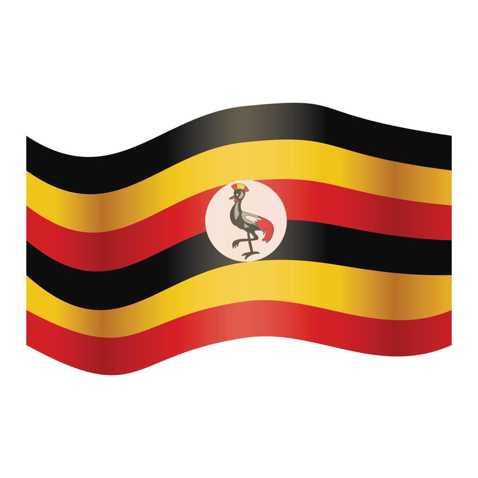 vecteur de dessin animé icône liberté ouganda. le jour de l'indépendance