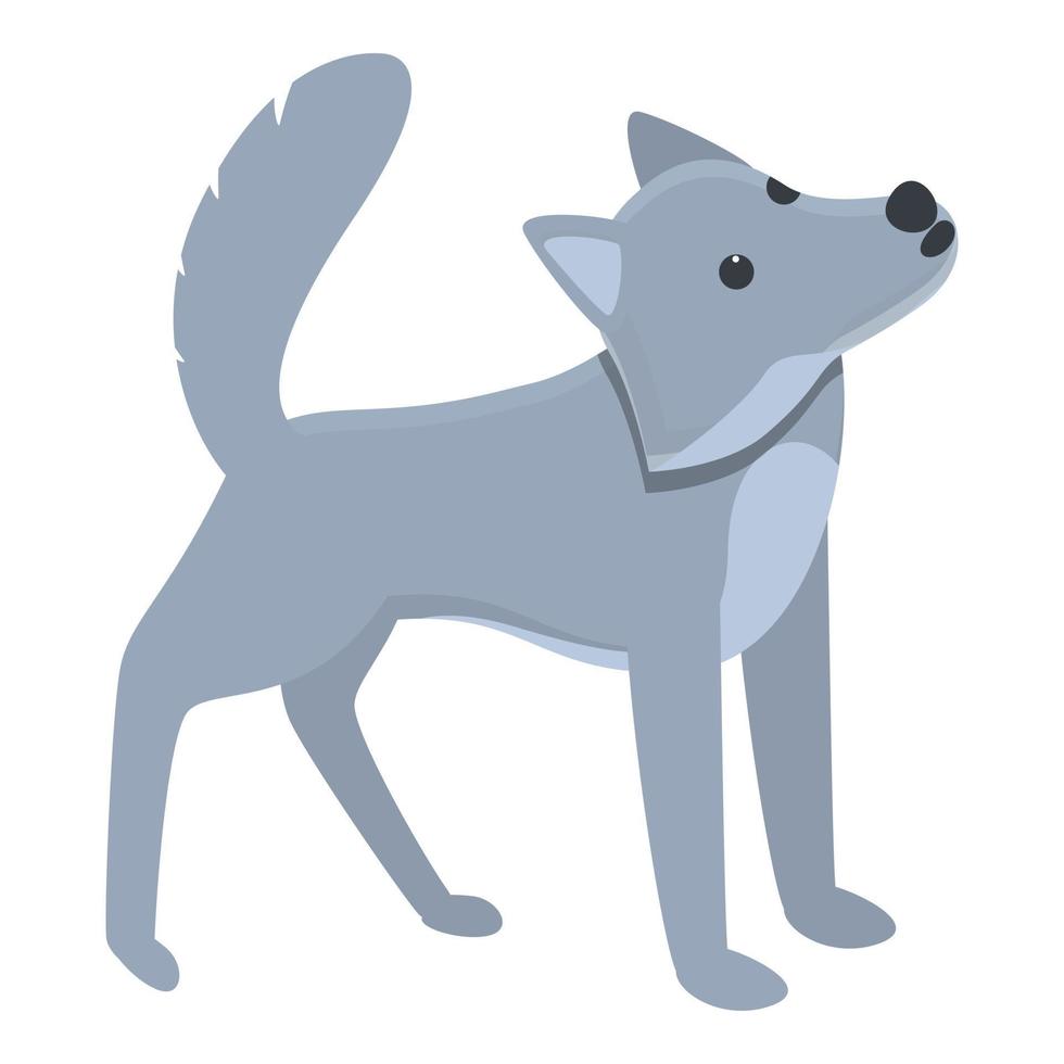 icône de loup nordique, style cartoon vecteur