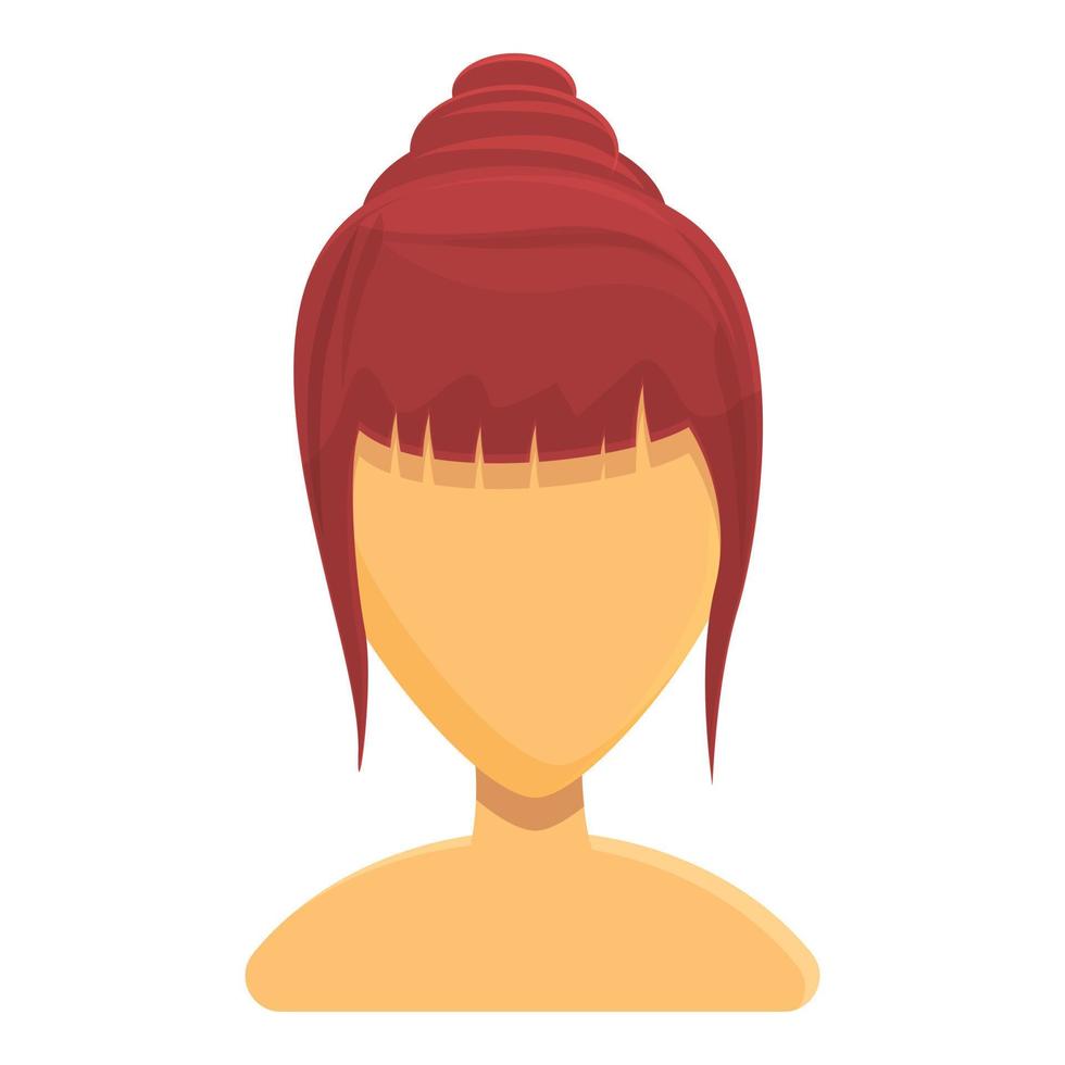 icône de coiffure asiatique, style cartoon vecteur