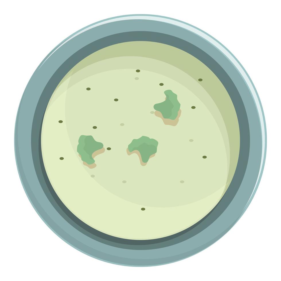 vecteur de dessin animé d'icône de soupe à la crème gaspacho. bol de légumes chaud