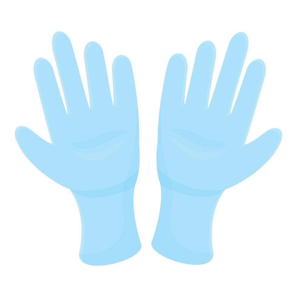 icône de gants médicaux de sécurité, style cartoon vecteur