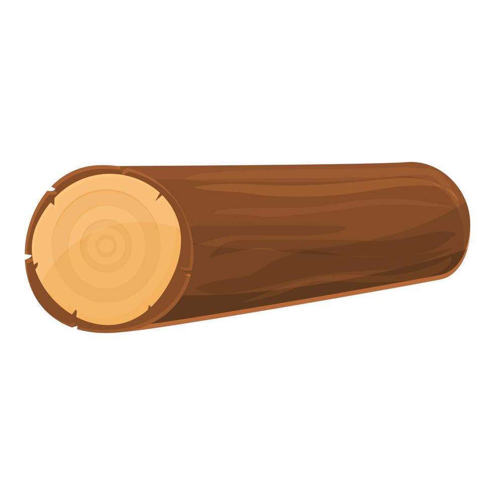 icône de tronc d'arbre, style cartoon vecteur