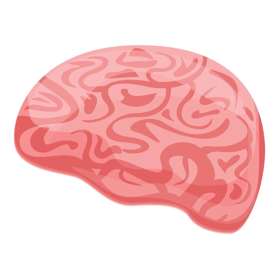icône de la mémoire du cerveau humain, style cartoon vecteur