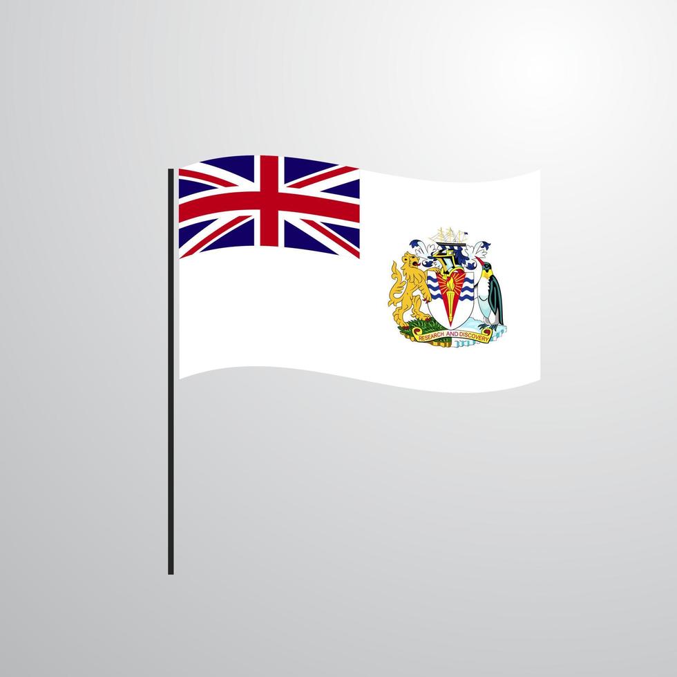 territoire antarctique britannique agitant le drapeau vecteur