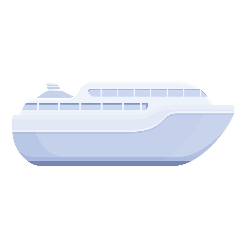 icône de ferry de vacances, style cartoon vecteur